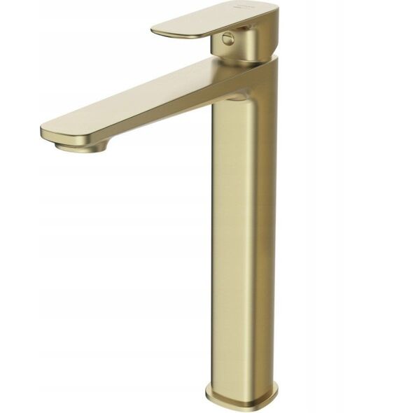 Bateria umywalkowa Cersanit S951-393 BATERIA UM SZTORC WYS LARGA 1 UCHW ZŁOTY MAT // BC.S951-393