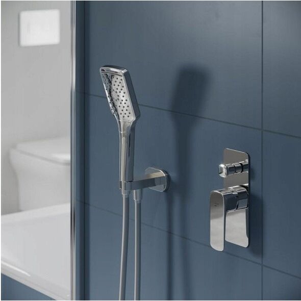Zestaw prysznicowy Cersanit S952-029 SET B342 ZESTAW PODTYNKOWY LARGA Z BATERIĄ WAN-NAT CHROM CERSANIT