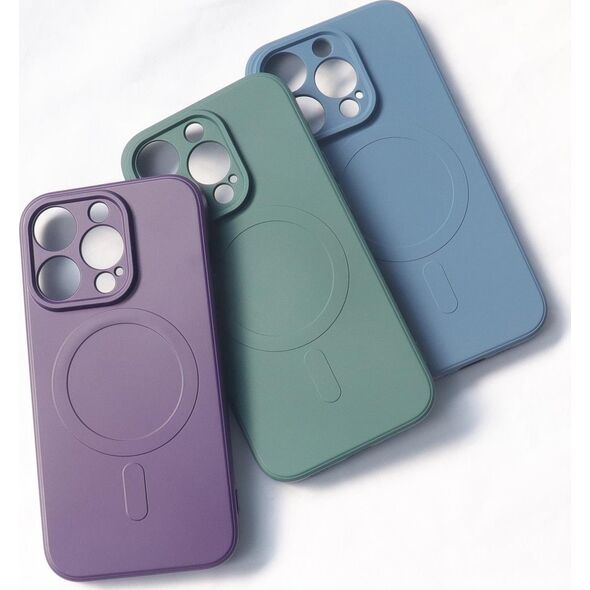 Hurtel Silikonowe etui kompatybilne z MagSafe do iPhone 15 Plus Silicone Case - niebieskie
