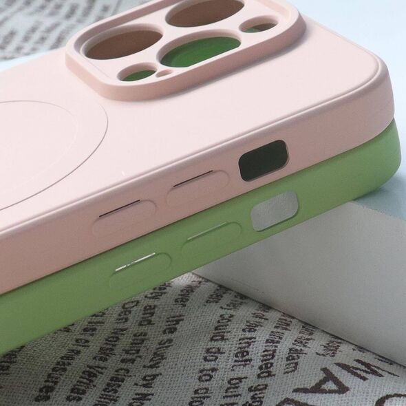 Hurtel Silikonowe etui kompatybilne z MagSafe do iPhone 15 Pro Silicone Case - szare