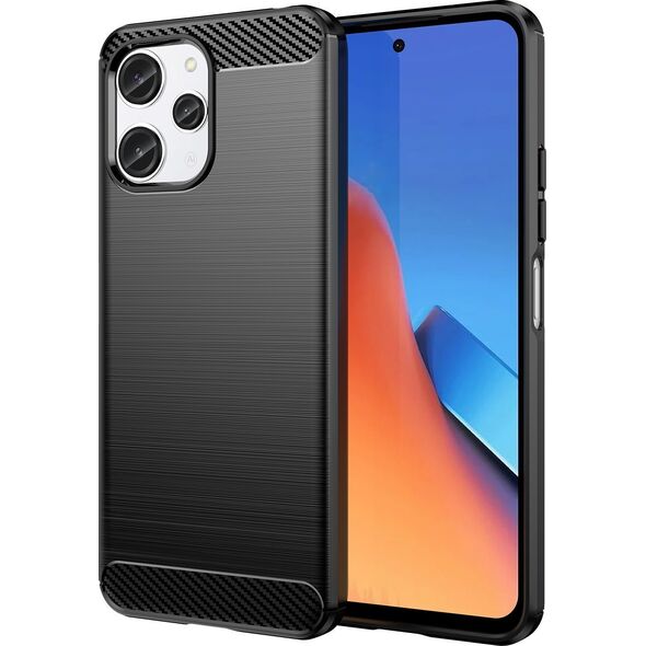 Hurtel Elastyczne etui wzór karbon do Xiaomi Redmi 12 Carbon Case - czarne