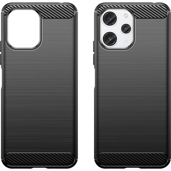 Hurtel Elastyczne etui wzór karbon do Xiaomi Redmi 12 Carbon Case - czarne