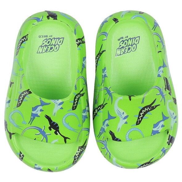 Ocean Παιδικές Παντόφλες BECO OCEAN DINOS 9275 8 24/25 πράσινο