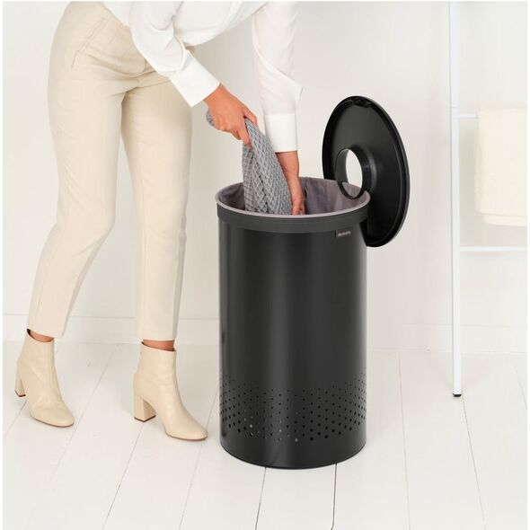 Νέο! BRABANTIA Καλάθι απλύτων 60L Ματ Μαύρο 242380