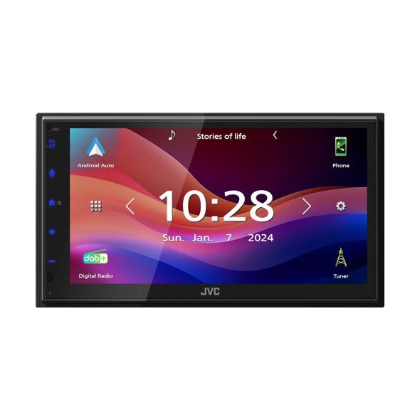 JVC KW-M595DBT radio samochodowe Czarny Wi-Fi 22 W Bluetooth