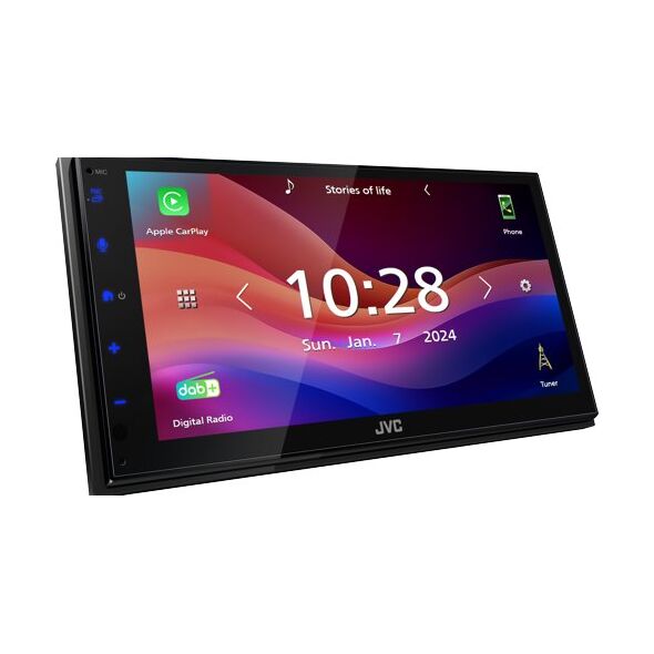 JVC KW-M595DBT radio samochodowe Czarny Wi-Fi 22 W Bluetooth