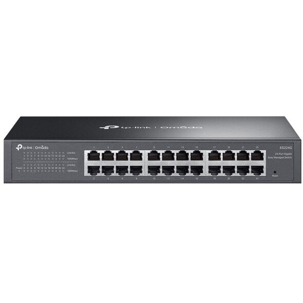 TP-Link Omada ES224G łącza sieciowe Zarządzany L2 Gigabit Ethernet (10/100/1000) Czarny