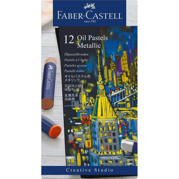 FABER-CASTELL Ölpastellkr. metallic 12er Kartonetui