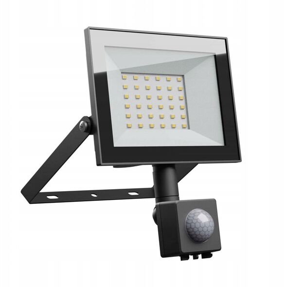 NOCTIS LUX 4 ΠΡΟΒΟΛΕΑΣ 30W NW 230V IP44 141x185x53mm ΜΑΥΡΟ αισθητήρας κίνησης PIR