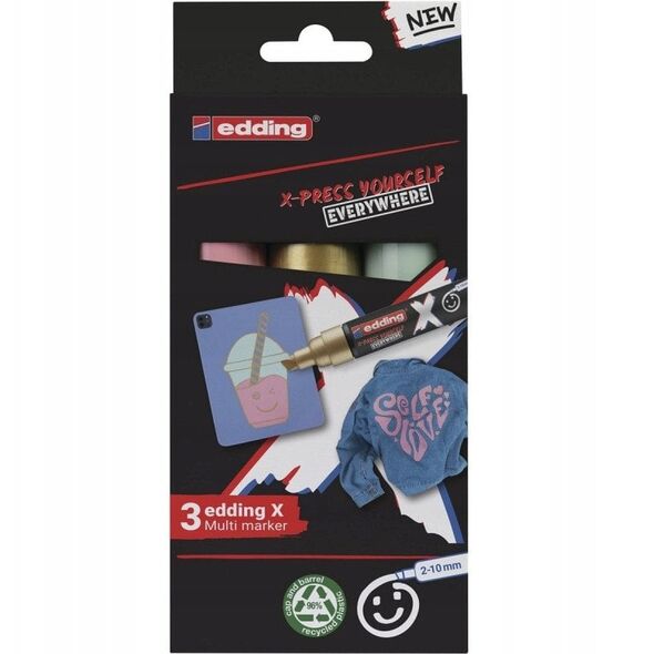Multi marker e-6900 EDDING, pastelowe kolory, zestaw 3 szt.