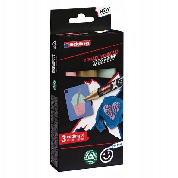 Multi marker e-6900 EDDING, pastelowe kolory, zestaw 3 szt.