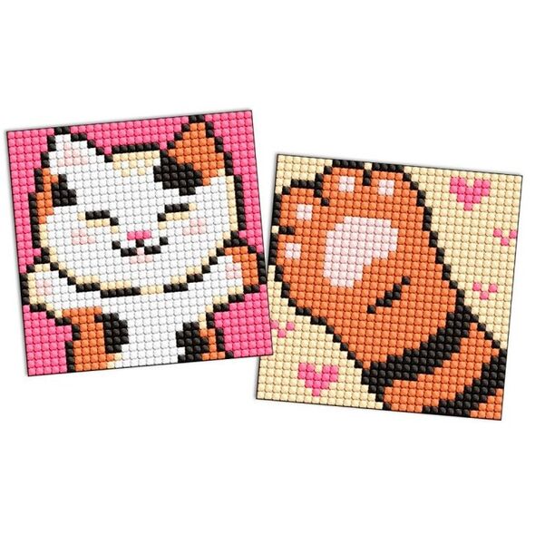 Diamentowa mozaika na naklejce IDEYKA, 9x9 cm, kids, puffy, 2 szt.