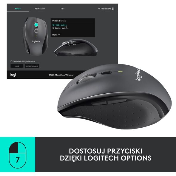 Mysz Logitech M705 Marathon (910-001949)