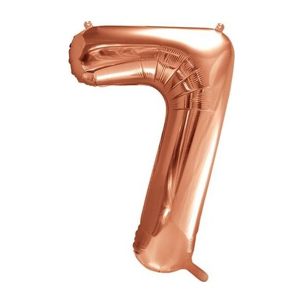 Party Deco Balon foliowy Cyfra "7", 86cm, różowe złoto uniwersalny