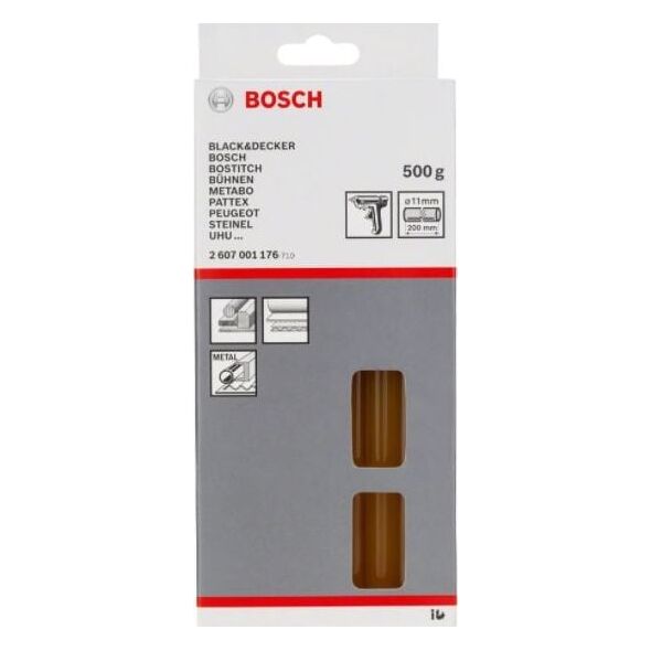 Wkłady klejowe Bosch 11 mm x 200 mm żółte 25 szt. 0.5 kg 2607001176