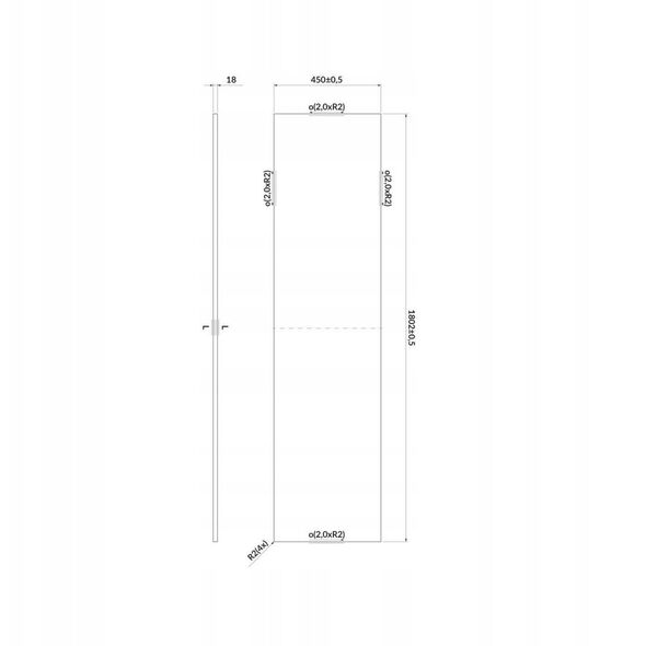 Cersanit (Blaty) Blat LARGA 180 SZARY (S932-022)