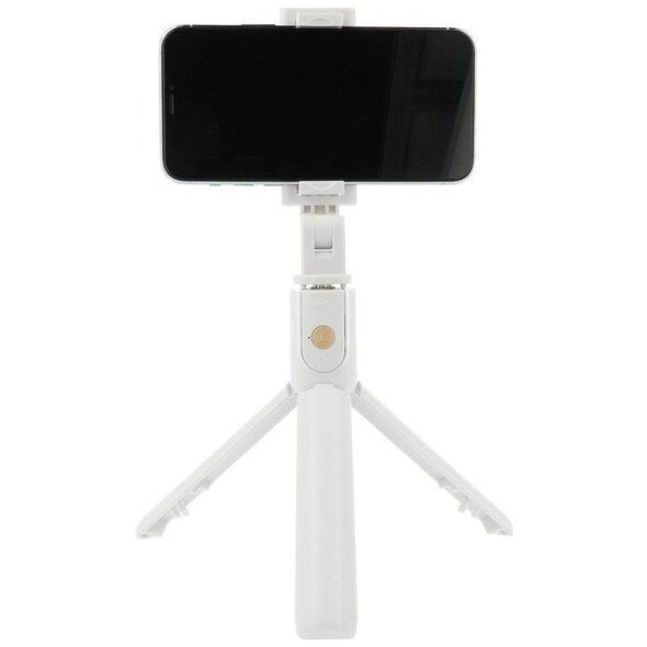 ΡοGer 2σε1 Selfie Stick + Τρίποδο Τηλεσκοπική Βάση με Ασύρματο Χειριστήριο Bluetooth Λευκό