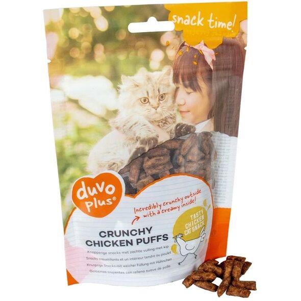 Duvo+ Crunchy Puffs Przysmak Dla Kota Kurczak 50g