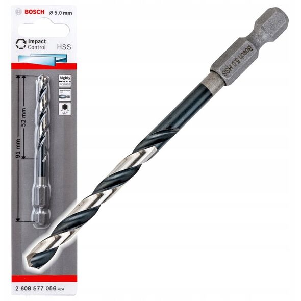 Τρυπάνι Μετάλλου BOSCH HSS Impact 5mm