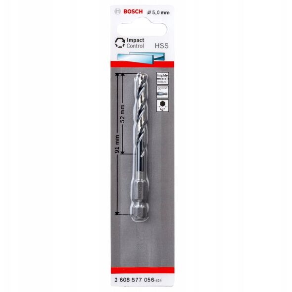 Τρυπάνι Μετάλλου BOSCH HSS Impact 5mm