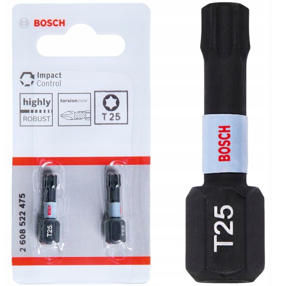 ΜΥΤΕΣ ΒΙΔΩΝ T25 BOSCH 25MM 2ΤΜΧ