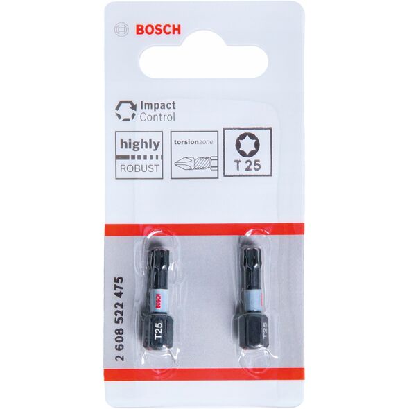 ΜΥΤΕΣ ΒΙΔΩΝ T25 BOSCH 25MM 2ΤΜΧ