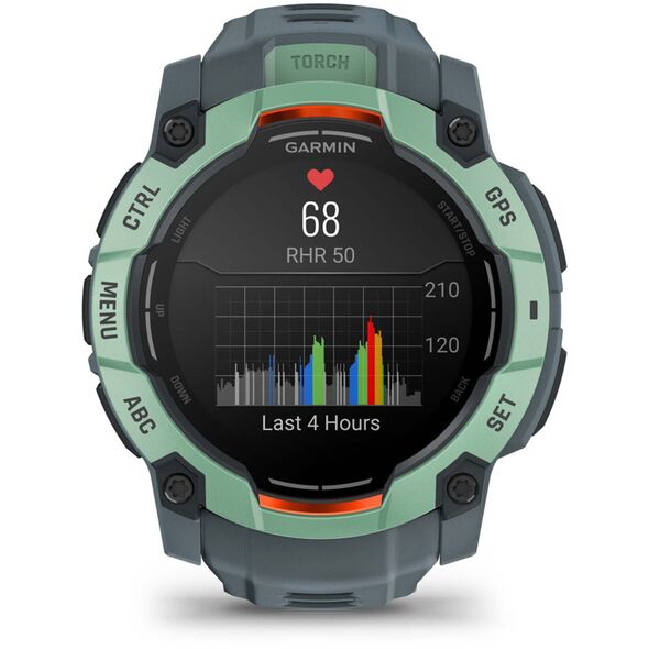 Garmin Instinct 3 50mm AMOLED λυκόφως/νέο τροπικό