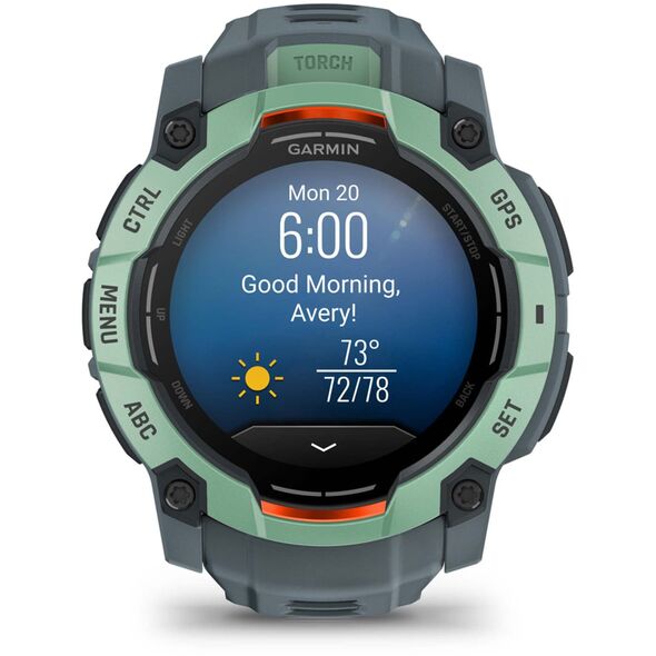 Garmin Instinct 3 50mm AMOLED λυκόφως/νέο τροπικό