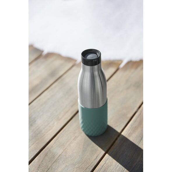 Tefal Bludrop Sleeve drinking bottle, 0.7 L, green/steel