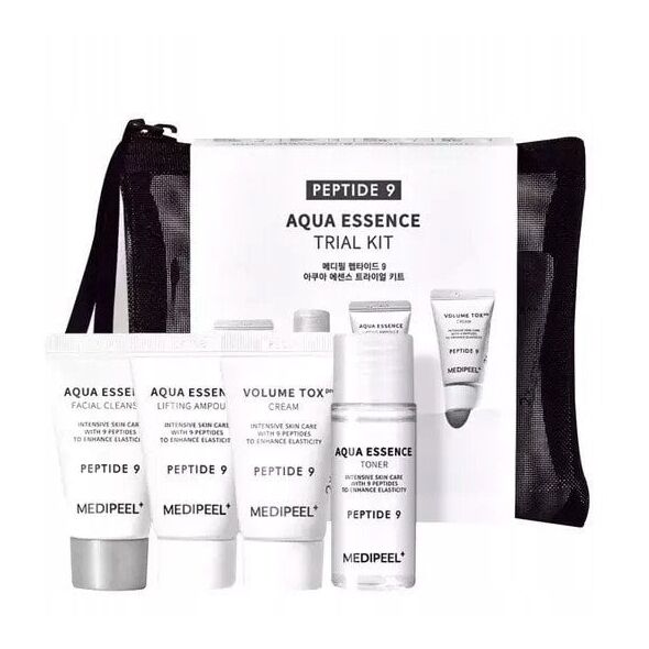 MEDI-PEEL Peptide 9 Aqua Essence Δοκιμαστικό Σετ (Καθαριστικό15ml+Τονωτική Λοσιόν20ml+Αμπούλα15ml+Κρέμα15g)