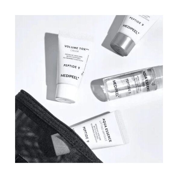 MEDI-PEEL Peptide 9 Aqua Essence Δοκιμαστικό Σετ (Καθαριστικό15ml+Τονωτική Λοσιόν20ml+Αμπούλα15ml+Κρέμα15g)
