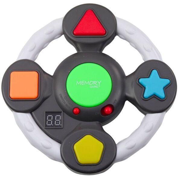 Elektroniczna Gra Logiczna Memory Kierownica Zręcznościowa Światła Dźwięki LEAN Toys
