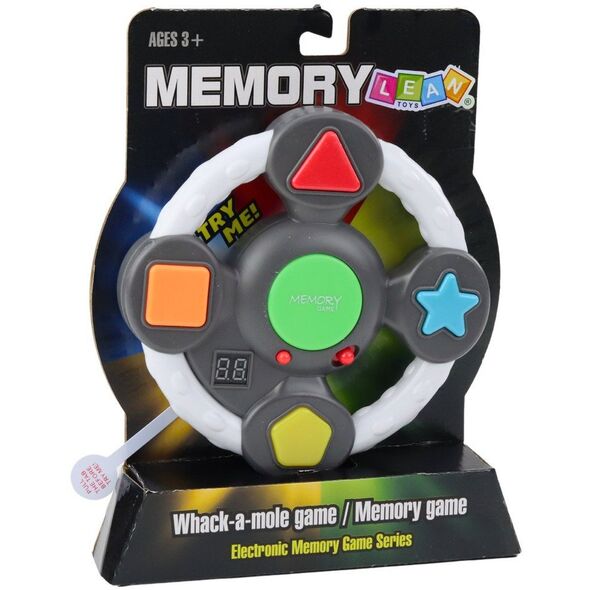 Elektroniczna Gra Logiczna Memory Kierownica Zręcznościowa Światła Dźwięki LEAN Toys