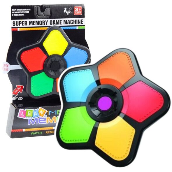 Elektroniczna Gra Logiczna Memory Gwiazdka Zręcznościowa Światła Dźwięki LEAN Toys