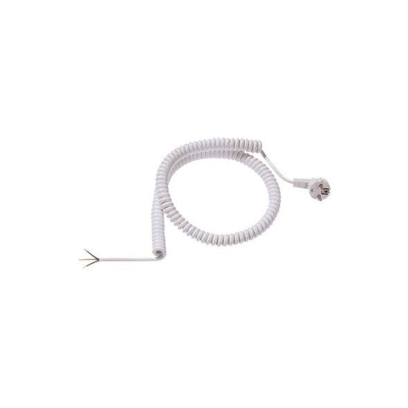 BACHMANN Kabel spiralny 0,5-2m biały, H05VV-F 3G1,5mm AEH/CEE7/7