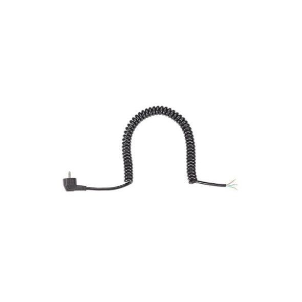Kabel spiralny BACHMANN 0.5-2m czarny, H05VV-F 3G1.5mm AEH/CEE7/7