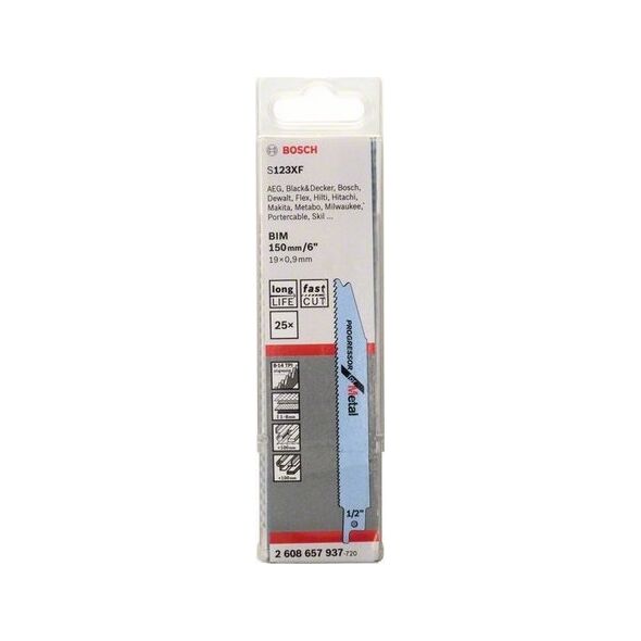 Bosch Bosch sabre saw blade S 123 XF Progressor for Metal, 25 pieces (length 150 mm)