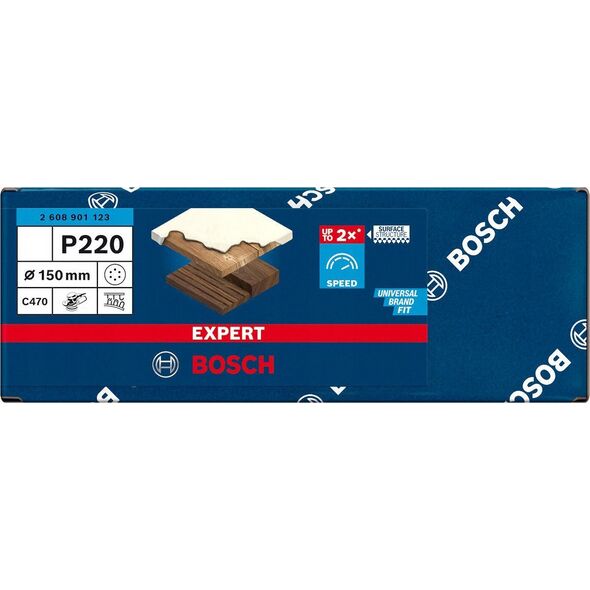 Szlifierka Bosch Bosch Expert C470 sanding sheet, 150mm, K220 (50 pieces, for eccentric sanders)