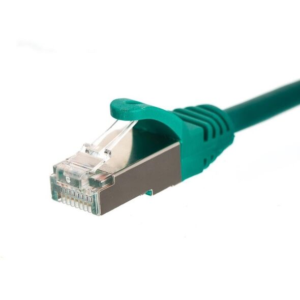 NetRack patchcord RJ45, osłonka zalewana, kat. 5e FTP, 10m zielony (BZPAT10FG)