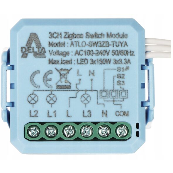 ΈΞΥΠΝΟΣ ΔΙΑΚΟΠΤΗΣ ATLO-SW3ZB-TUYA ZigBee, Tuya Smart