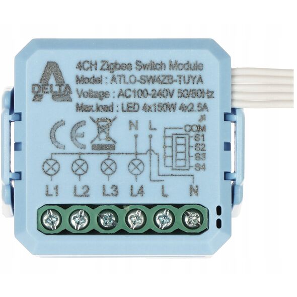 Έξυπνος Διακόπτης ATLO-SW4ZB-TUYA ZigBee, Tuya Smart