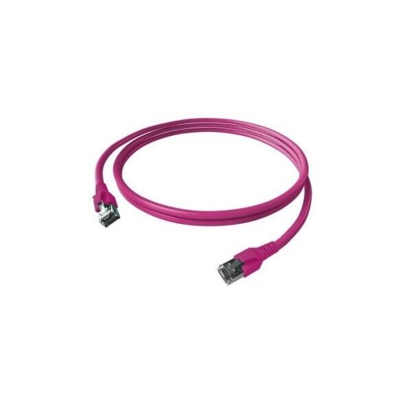 Kabel krosowy EasyLan FlexBoot Cat.6A, S/FTP, fioletowy, 2 m