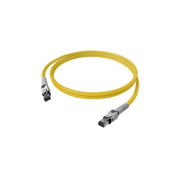 Kabel krosowy EasyLan VarioBoot Cat.6A, S/FTP, żółty, 1 m
