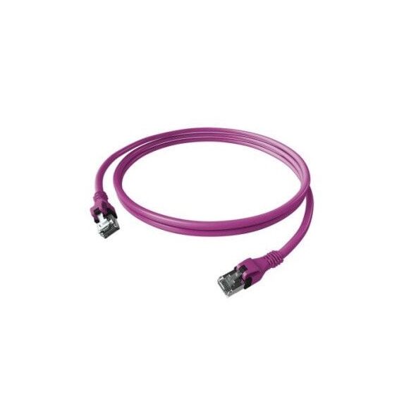 Kabel krosowy EasyLan DualBoot PushPull Cat.6A (klasa EA), S/FTP, RJ45 / RJ45, fioletowy, 5 m