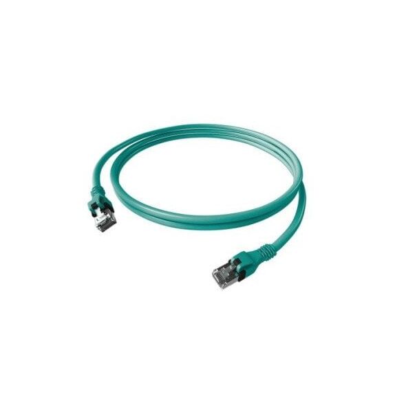 EasyLan DualBoot PushPull Patch Cable Cat.6A (Class EA), S/FTP, RJ45 / RJ45, turkusowy, 5 m