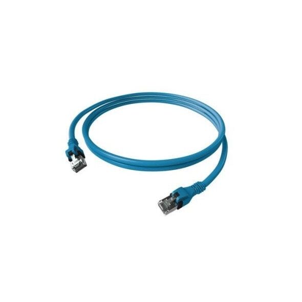 EasyLan DualBoot PushPull Patch Cable Cat.6A (Class EA), S/FTP, RJ45 / RJ45, niebieski, 10 m