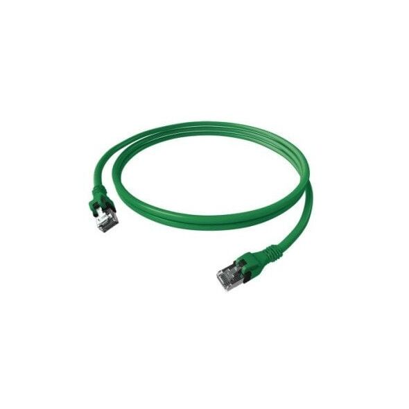 EasyLan DualBoot PushPull Patch Cable Cat.6A (Class EA), S/FTP, RJ45 / RJ45, zielony, 1 m