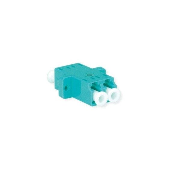 Adapter TELEGRTNER LC/APC Duplex, wielomodowy, tuleja z tworzywa sztucznego, obudowa z tworzywa sztucznego, turkusowy, Z77