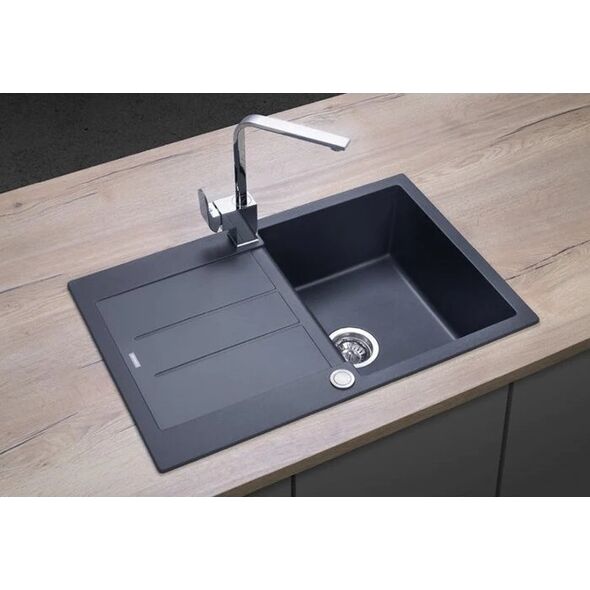 Zlewozmywak Concept DG10C45dg  kuchenny granitowy z ociekaczem CIEMNO SZARY