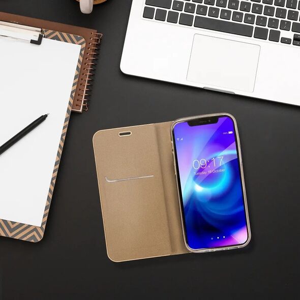 Θήκη LUNA Book Gold για IPHONE 16e (SE 4 2025) χρυσό
